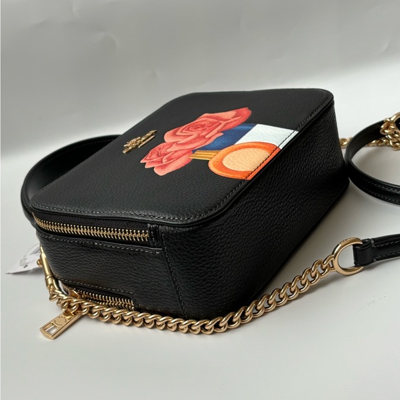 NWT COACH CQ047 Coach X Tom Wesselmann Box Crossbody Leather Black Multi - Picture 6 of 16